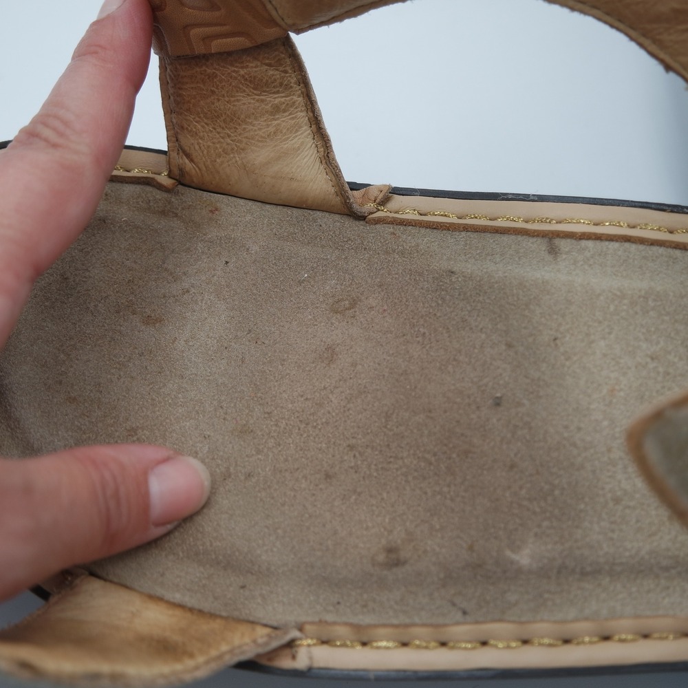 Alegria Verona Tan Embossed Leather Platform Comfort Sandals Women Size 6 EU 36 - Picture 6 of 10